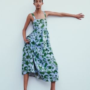 Zara print maxi dress
